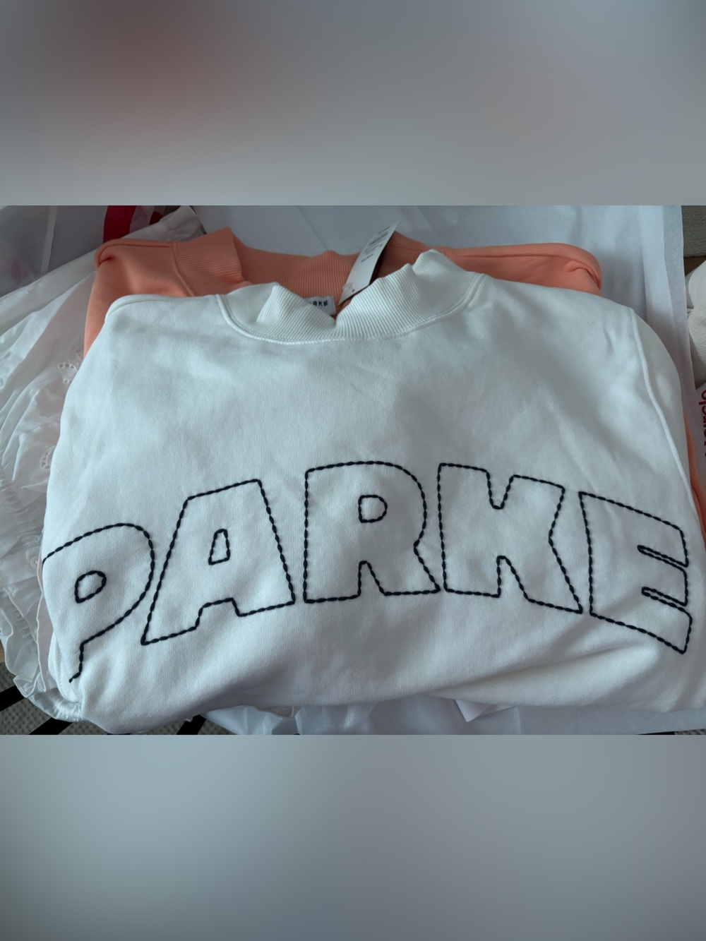 Parke x Target Mockneck Pullover Sweatshirt- White